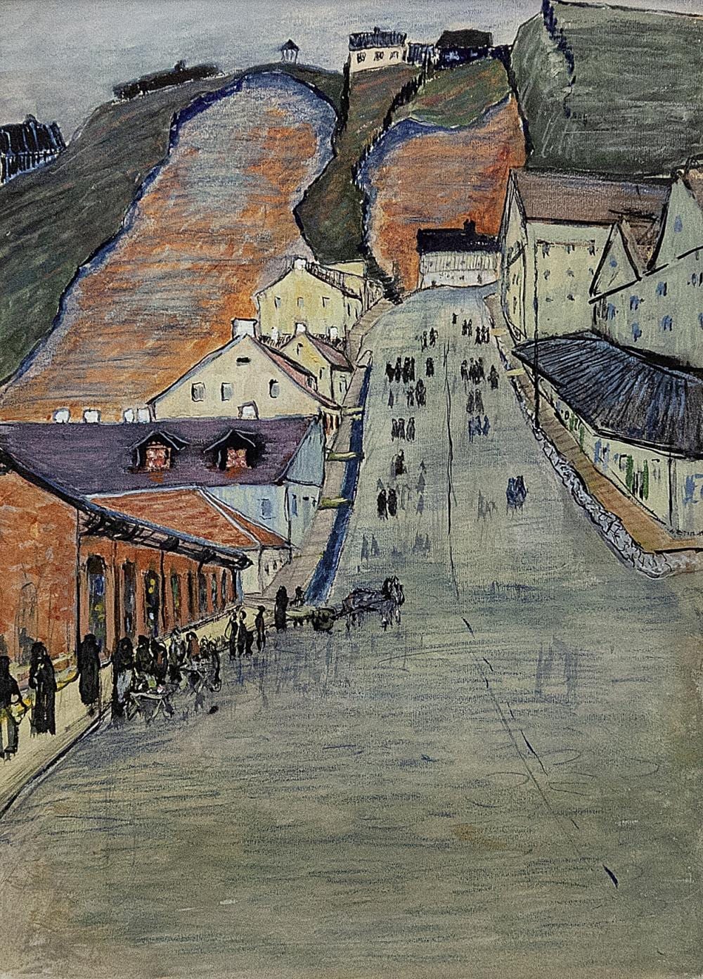 Marianne Werefkin comparable auction result: marianne werefkin 1860 1938 gr ner berg kaunas executed in kaunas in 1910