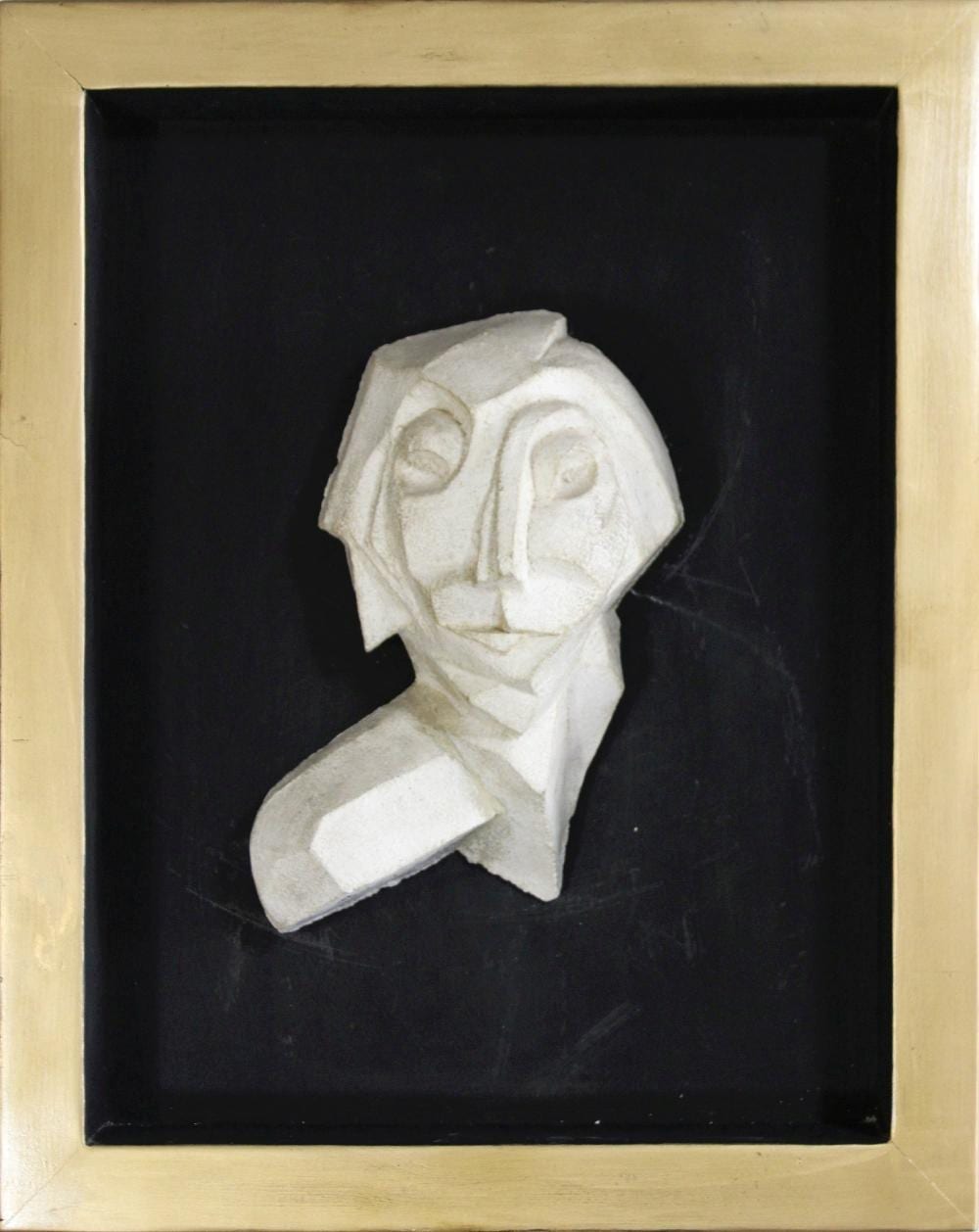 Rudolf Ausleger comparable auction result: rudolf ausleger deutsch 1897 1974 gesicht relief gips unten signiert ma e 30x 20 cm rahmen 57 x 46 cm altersgem guter zustand leicht verschmutzt