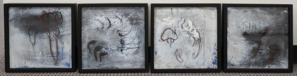 Susan Laufer comparable auction result: susan laufer american b 1950 untitled abstracts four mixed medias on paper each frame 13 x 13 in 33 x 33 cm
