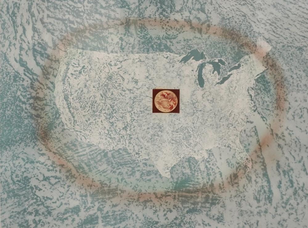 Alan Sonfist comparable auction result: alan sonfist american b 1946 abstract with planet mixed media print numbered 133 300 l c frame 28 3 4 x 35 1 2 in 73 x 90 2 cm