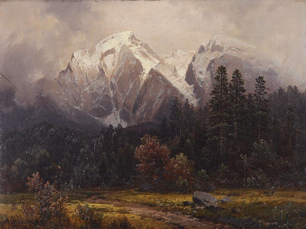 Adalbert Waagen comparable auction result: adalbert waagen blick auf die alpspitze