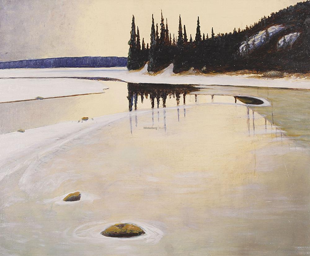 Axel Lind comparable auction result: axel lind skandinavischer see im winter