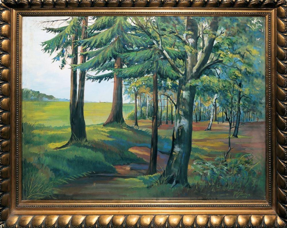 Fritz Gärtner comparable auction result: fritz g rtner waldst ck signiertes lgem lde von 1913 gerahmt