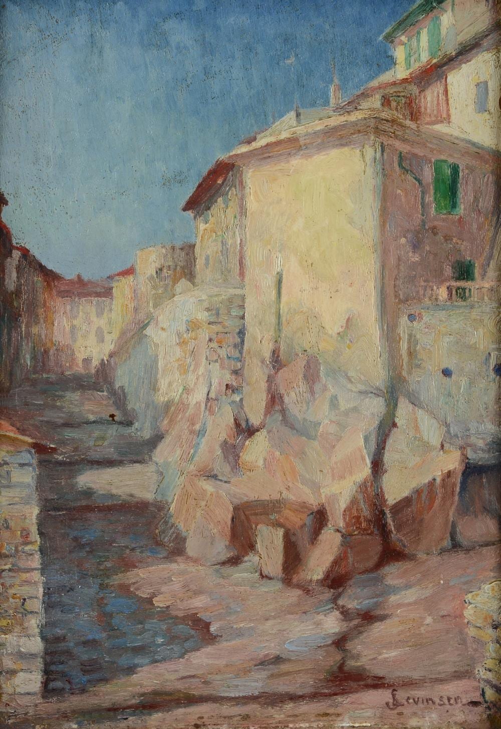 Sophus Levinsen comparable auction result: sophus theobald levinsen 1869 1943 strada di paese