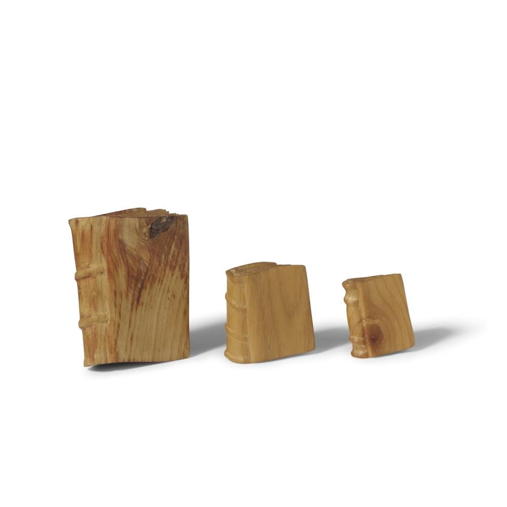 Livio de Marchi comparable auction result: livio de marchi born 1943 group of three miniature books sculpted pine each incised livio height of tallest 3 1 4in 8 5cm width 2 1 2in 6 5cm depth 1in 2 5cm