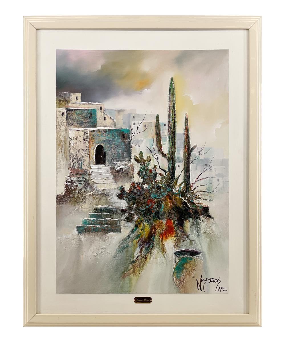 michael nisperos desert floral oil on canvas · Bradford's · 2023-11-12 Michael Nisperos comparable auction result: michael nisperos desert floral oil on canvas