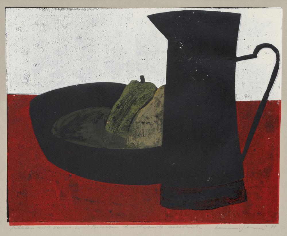 Helmut Gebhardt comparable auction result: helmut gebhardt stilleben mit kanne und fr chten 1988
