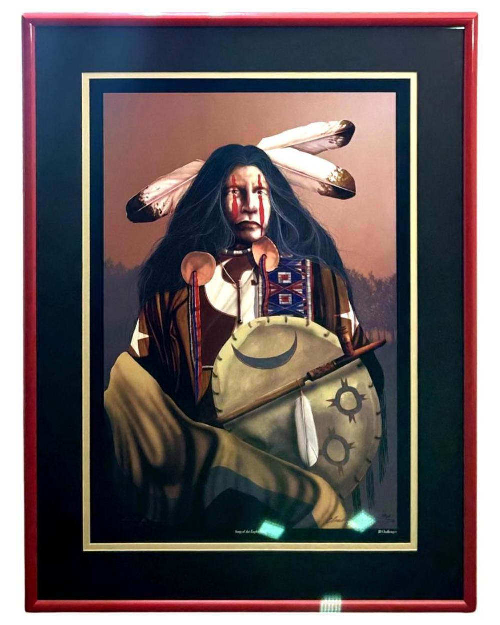 J D Challenger comparable auction result: signed challenger song of the eagle s wing print
