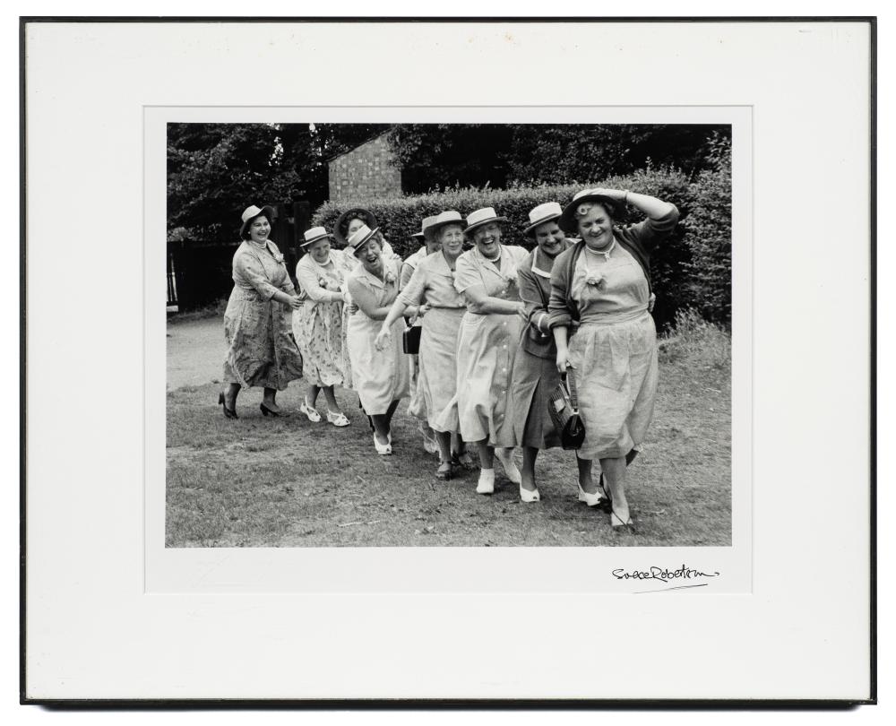 Grace E. Carver comparable auction result: mother s pub outing sgd photo by grace robertson