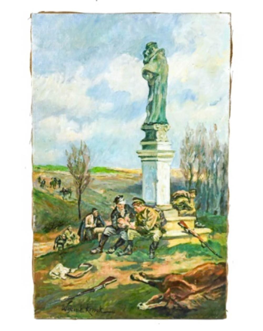 wojciech kossak signed oil painting polish soldier · Greenwich Auction · 2023-10-19 Wojciech Kossak comparable auction result: wojciech kossak signed oil painting polish soldier