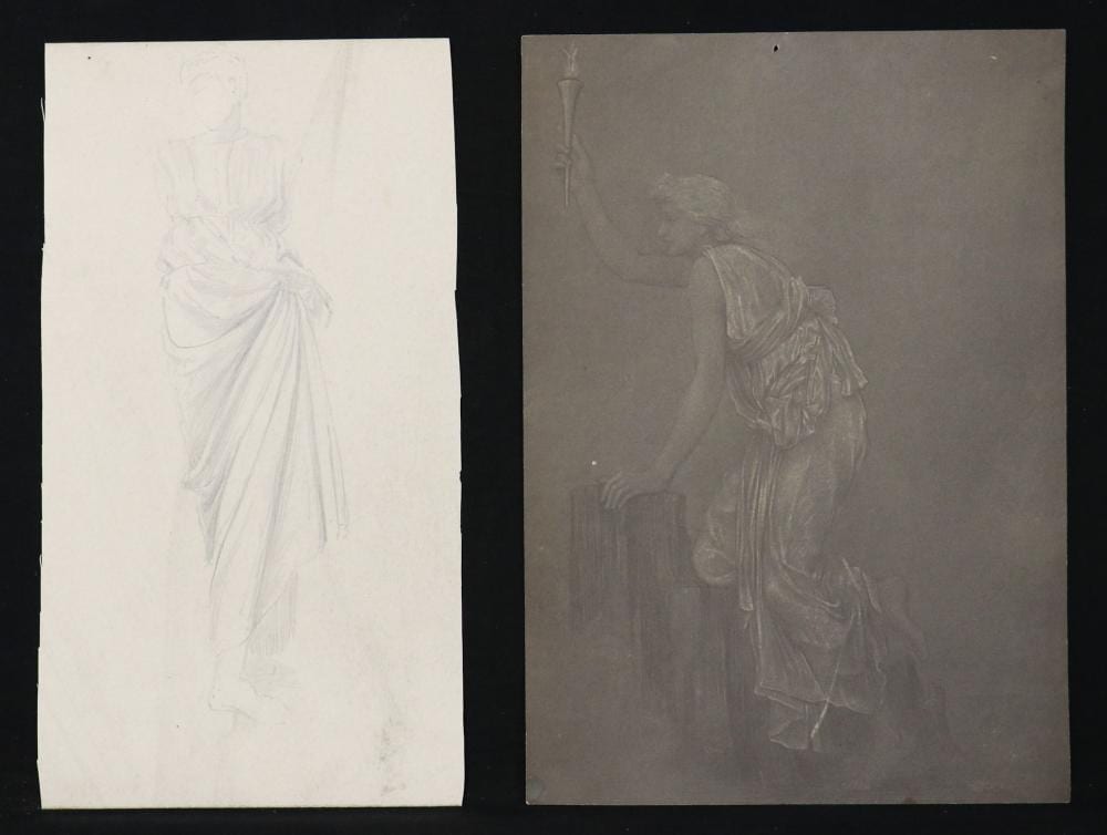 Evelyn de Morgan comparable auction result: evelyn de morgan sketch