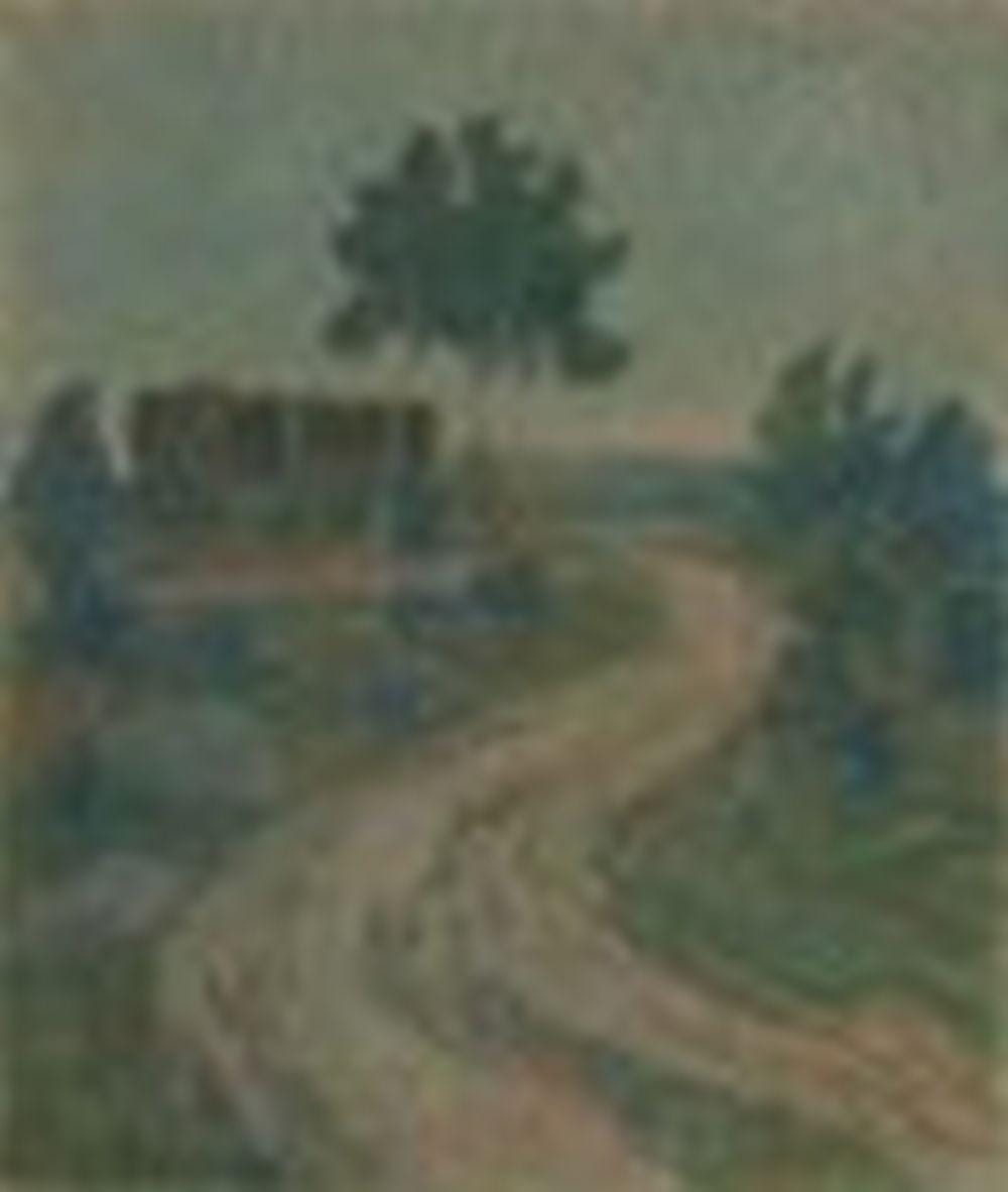 Henri Delavallée comparable auction result: henri delavall e 1862 1943 le grand chemin pastel sur papier bleu 35 x 29