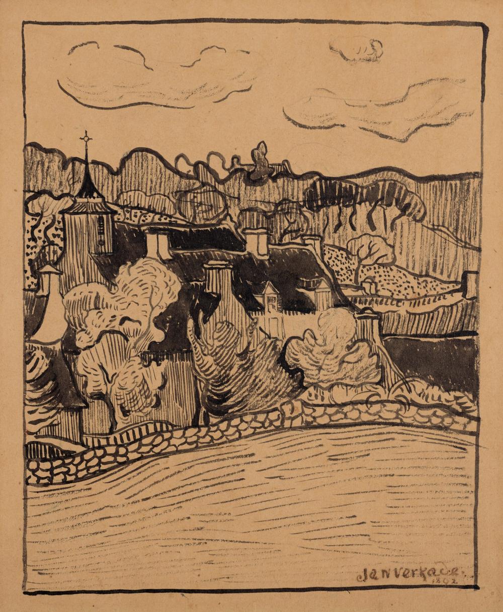 jan verkade 1868 1946 les maisons saint nolff encre de chine sur papier · Christie's · 2023-10-25 Jan Verkade comparable auction result: jan verkade 1868 1946 les maisons saint nolff encre de chine sur papier