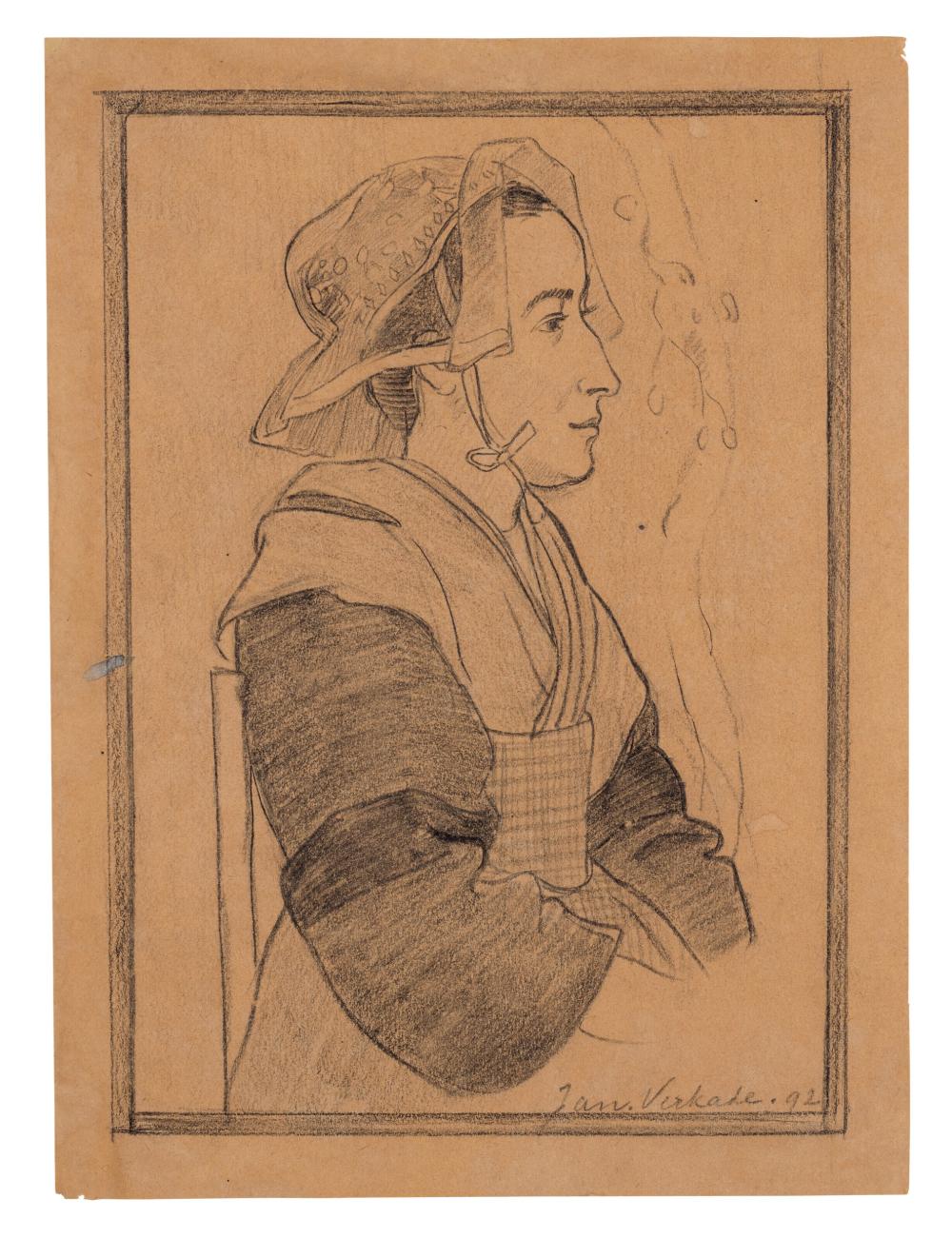 jan verkade 1868 1946 bretonne de profil recto tude de visage verso · Christie's · 2023-10-25 Jan Verkade comparable auction result: jan verkade 1868 1946 bretonne de profil recto tude de visage verso