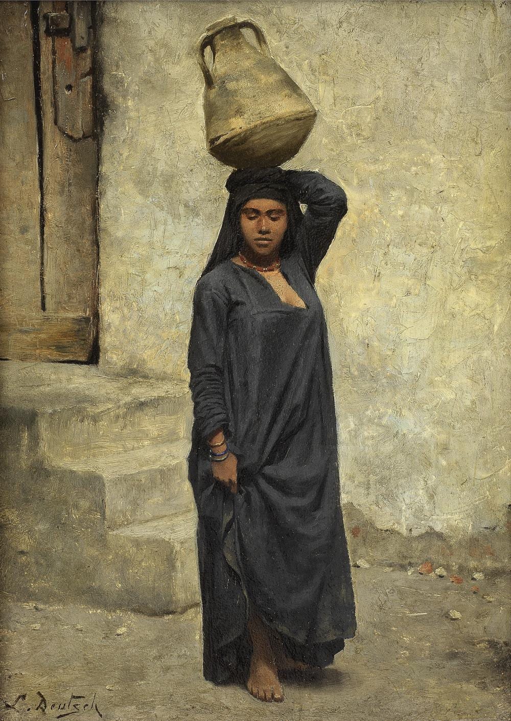 Ludwig Deutsch comparable auction result: ludwig deutsch austrian 1855 1935 an egyptian water carrier