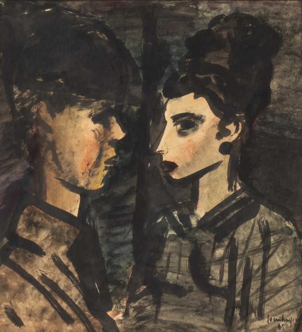 Charles Counhaye comparable auction result: charles counhaye 1884 1971 couple