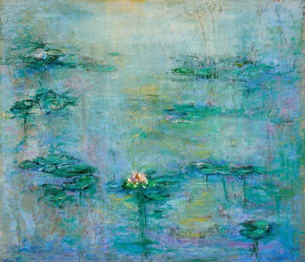 Mark Davis comparable auction result: mark davis 1955 rising mist oil on canvas 121 x 141 x 3 cm ready to hang