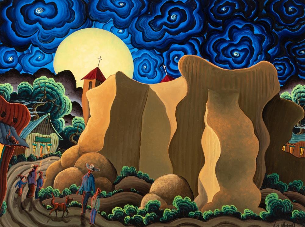Kim Douglas Wiggins comparable auction result: kim douglas wiggins full moon over ranchos