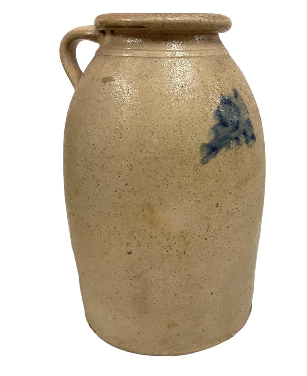 Antique Stoneware Three Gallon Jug Crock sold by Apple Tree Auction Center, lot 3050 — auction record photograph