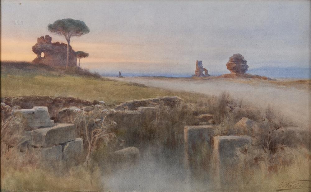 Enrico Nardi comparable auction result: watercolor by enrico nardi