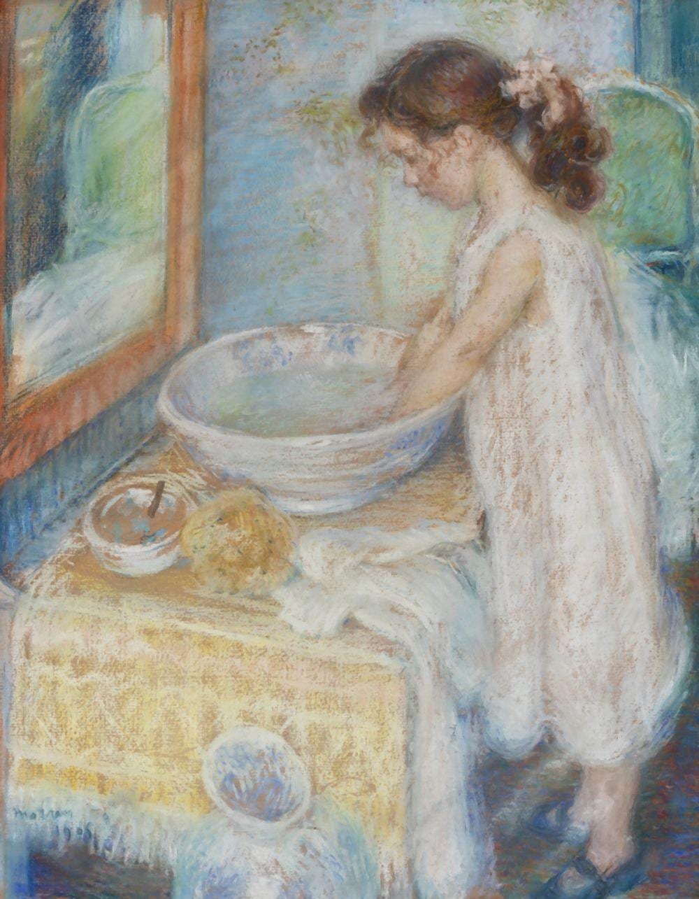 Georges Morren comparable auction result: jeune fille la toilette