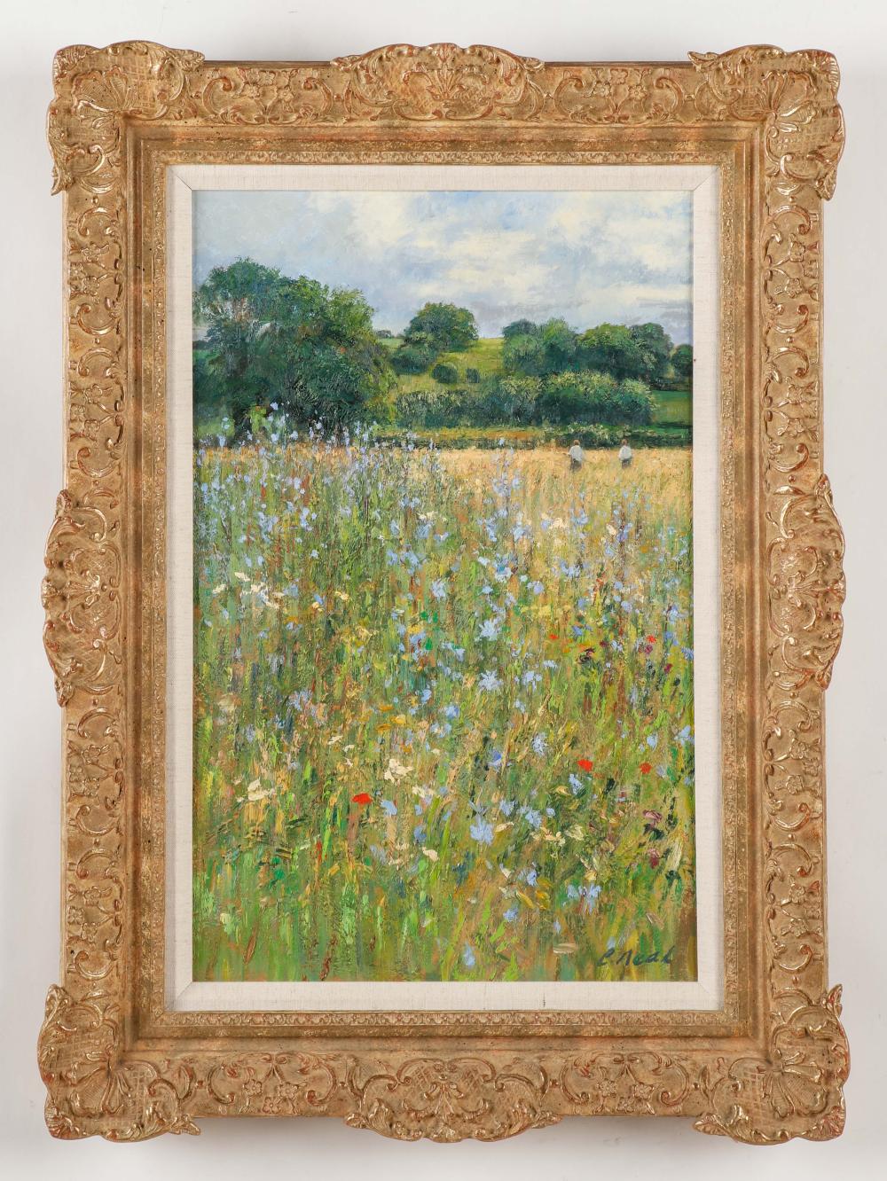 Charles Neal comparable auction result: charles neal b 1951 field of chicory