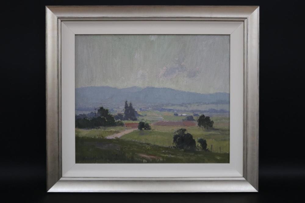 robert j wilson 1942 australia looking towards windsor 1973 oil on board signed lower left approx 37cm x 44 cm · Vickers & Hoad · 2023-10-29 Robert J. Wilson comparable auction result: robert j wilson 1942 australia looking towards windsor 1973 oil on board signed lower left approx 37cm x 44 cm
