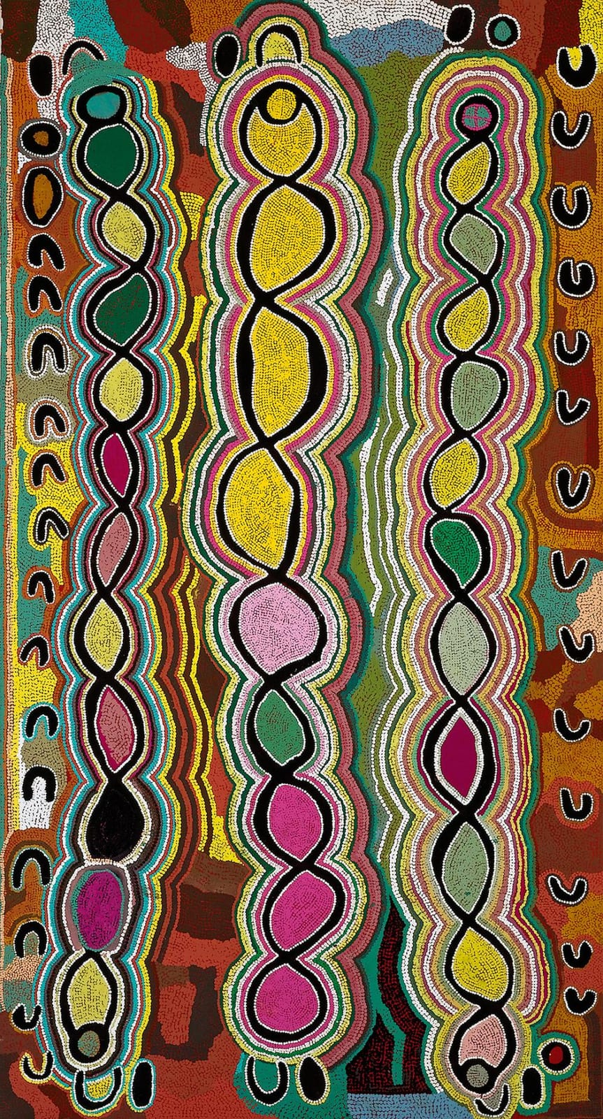 Judy Napangardi Watson comparable auction result: judy napangardi watson snake vine 1995