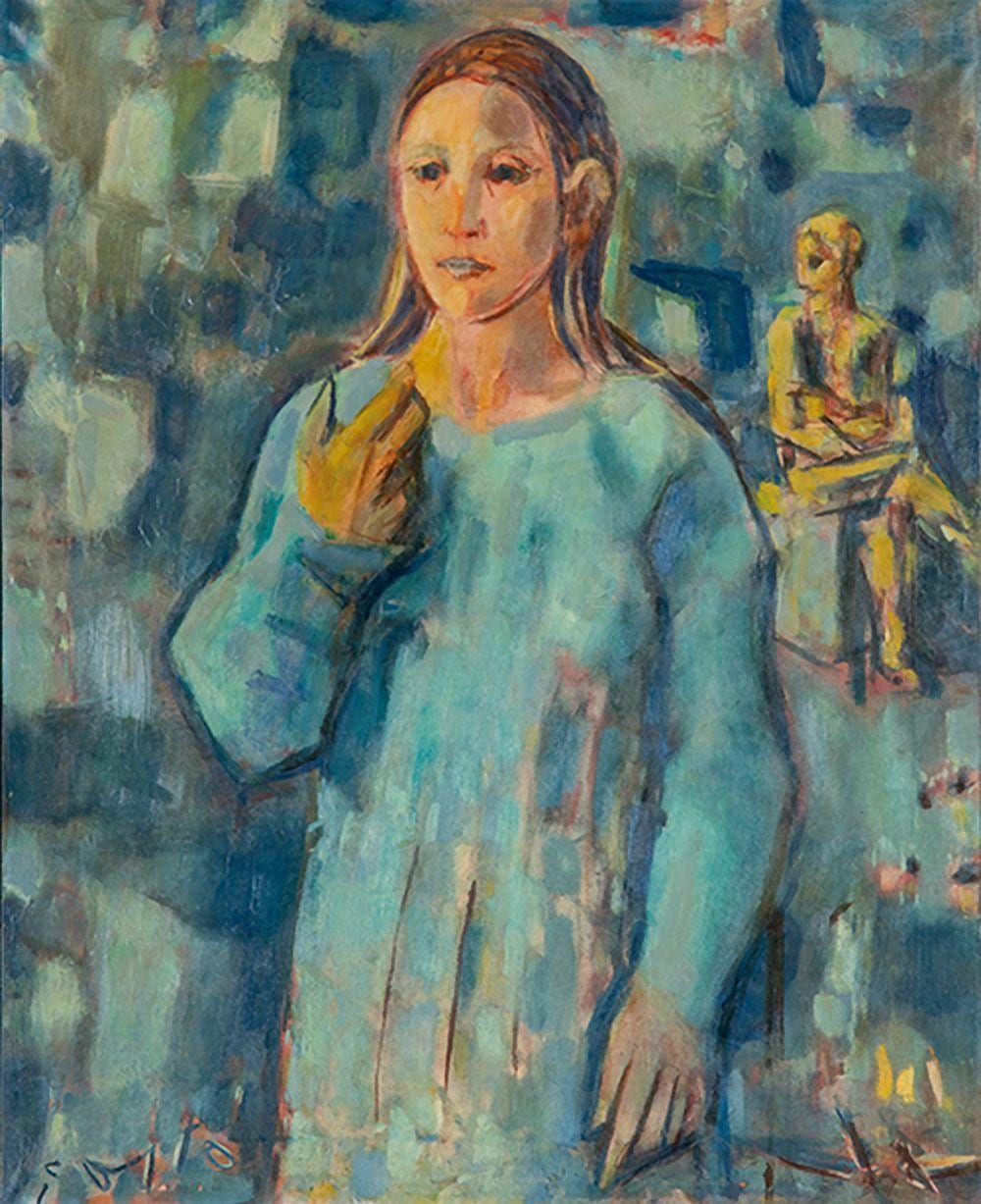 Pere Gastó Vilanova comparable auction result: pedro gast woman in blue
