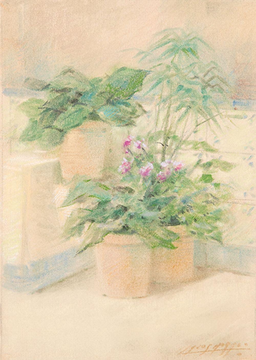 Carlos Morago comparable auction result: carlos morago flowerpots