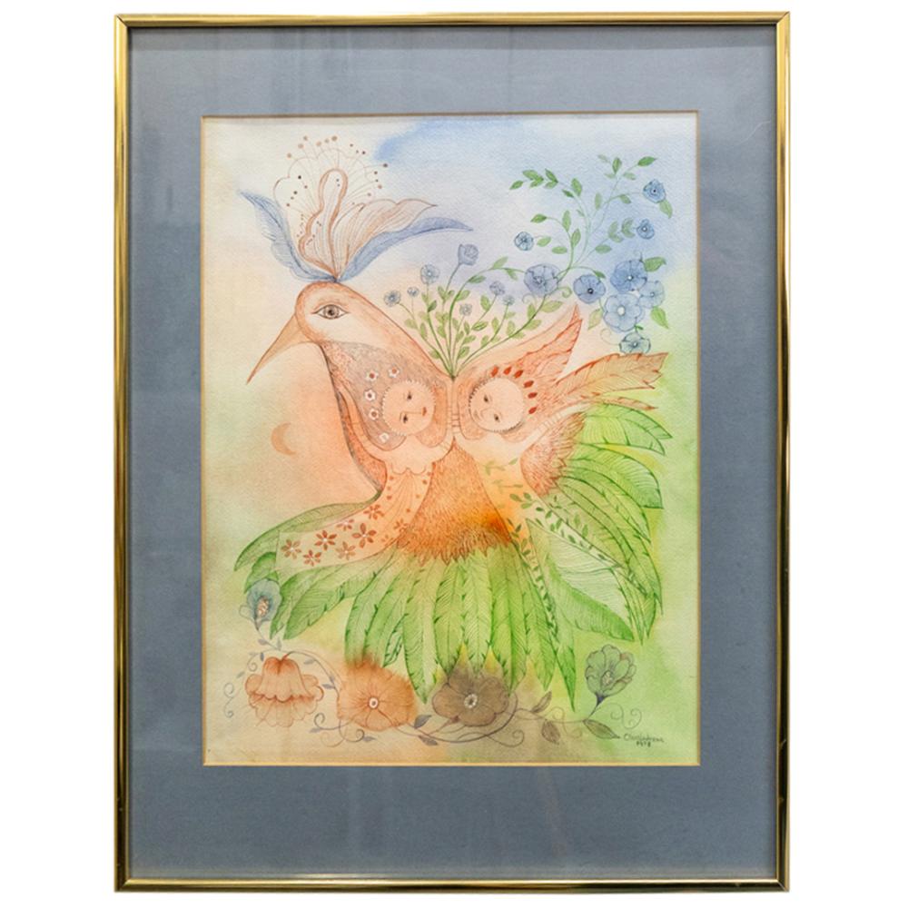 Clara Ledesma comparable auction result: clara ledesma dominican republic 1924 watercolor painting