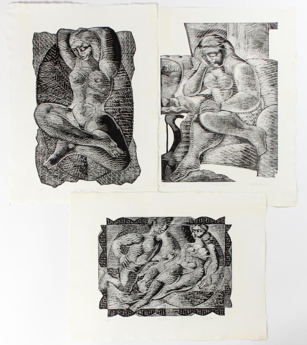 jack gerber american b 1927 three linocuts · Hoch LTD. · 2023-10-29 Jack Gerber comparable auction result: jack gerber american b 1927 three linocuts