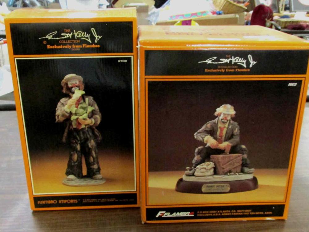 2-Flambro Emmett Kelly Jr. Figurines sold by California Auction Company LLC, lot 200 — auction record photograph
