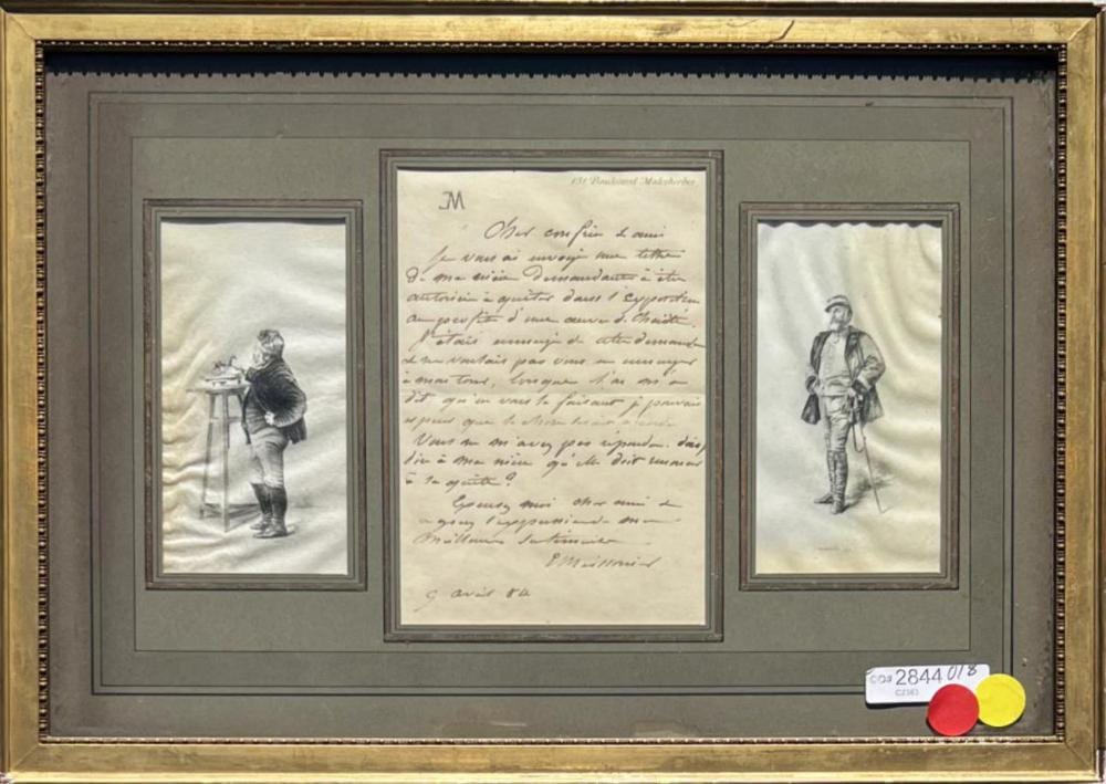 Jean (1753) Louis comparable auction result: jean louis ernest meissonier autographed letter