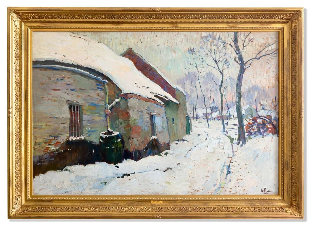Henri Roidot comparable auction result: henri roidot 1877 1960 winter landscape with farm buildings