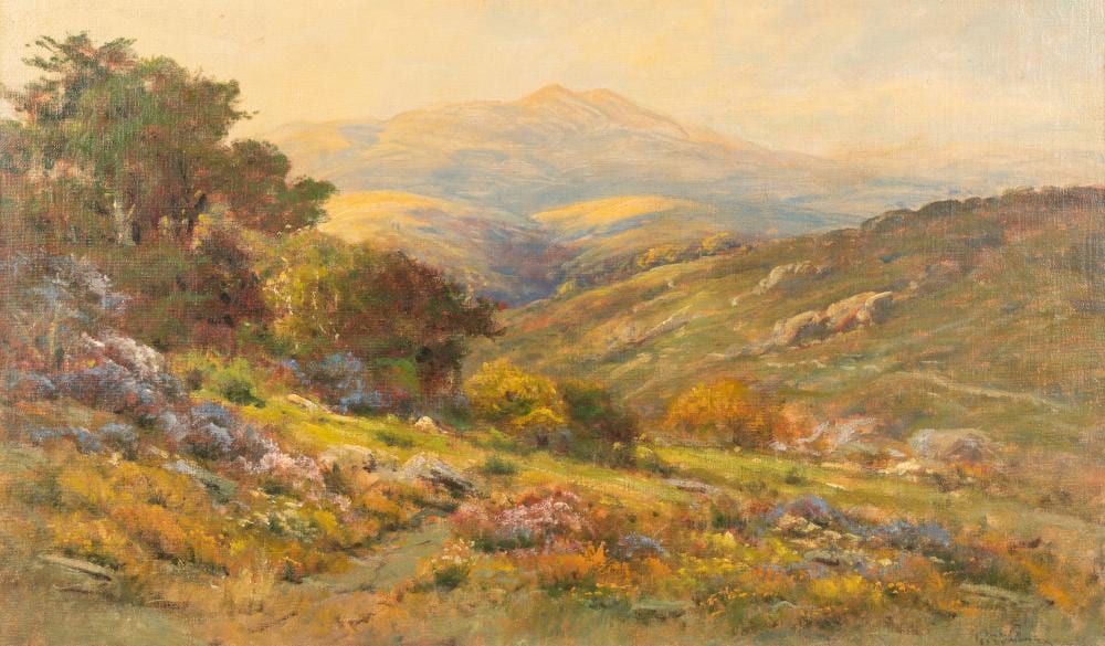 Manuel Valencia comparable auction result: manuel valencia 1856 1935 flower fields landscape