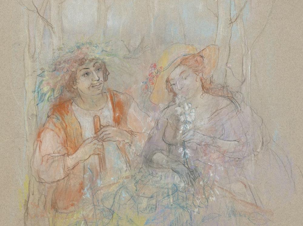 vasyl khmeluk 1903 1986 couple in the forest · Kunst- und Auktionshaus Quedlinburg · 2023-11-11 Vasyl Khmeluk comparable auction result: vasyl khmeluk 1903 1986 couple in the forest
