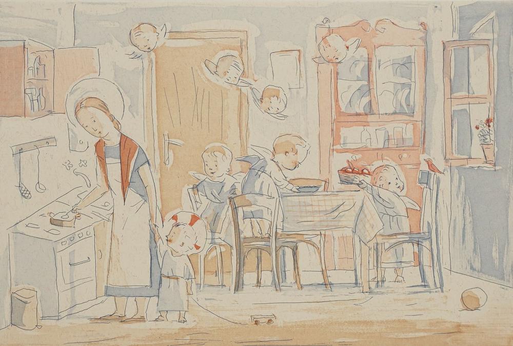 jan knap born 1949 mary with jesus in the kitchen · Kunst- und Auktionshaus Quedlinburg · 2023-11-11 Jan Knap comparable auction result: jan knap born 1949 mary with jesus in the kitchen