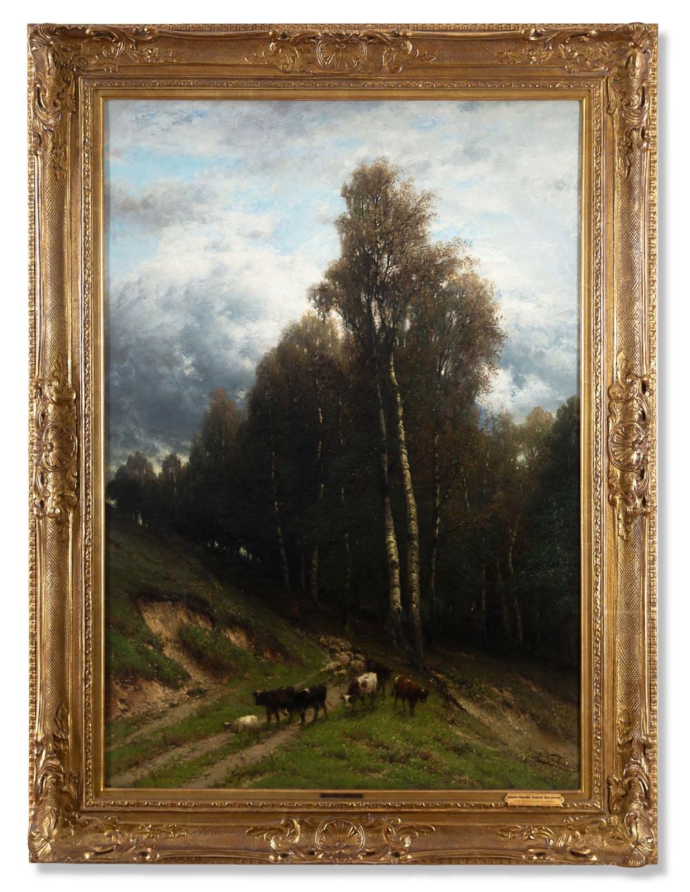 Jozef van Luppen comparable auction result: jozef van luppen 1834 1891 landscape with cows