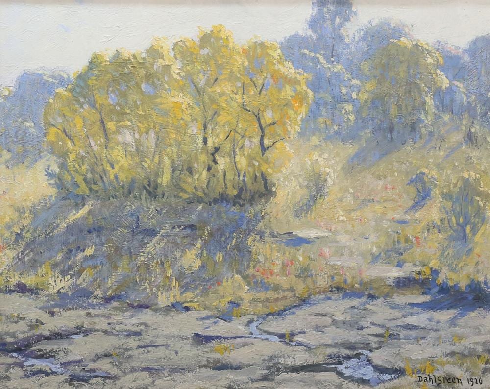 Charles William Dahlgreen comparable auction result: charles dahlgreen oil on board landscape