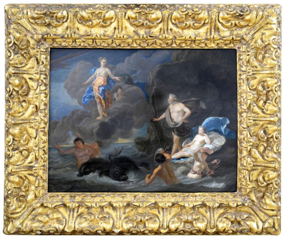 Gerard de Lairesse comparable auction result: nettuno fa placare la tempesta suscitata da giunone
