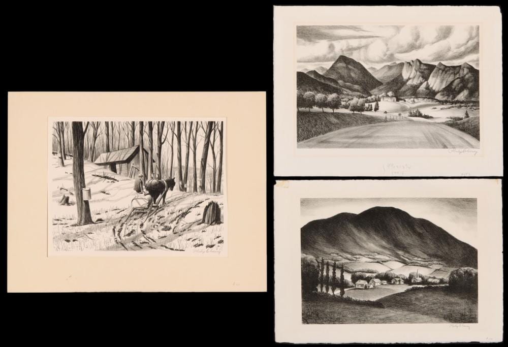 Philip Cheney comparable auction result: philip cheney 1897 1992 pencil signed lithos 3