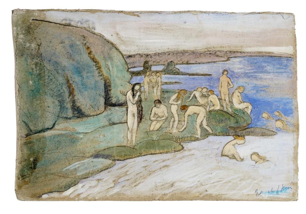 Elisabeth Chaplin comparable auction result: elisabeth chaplin nudi a castiglioncello 1920 22