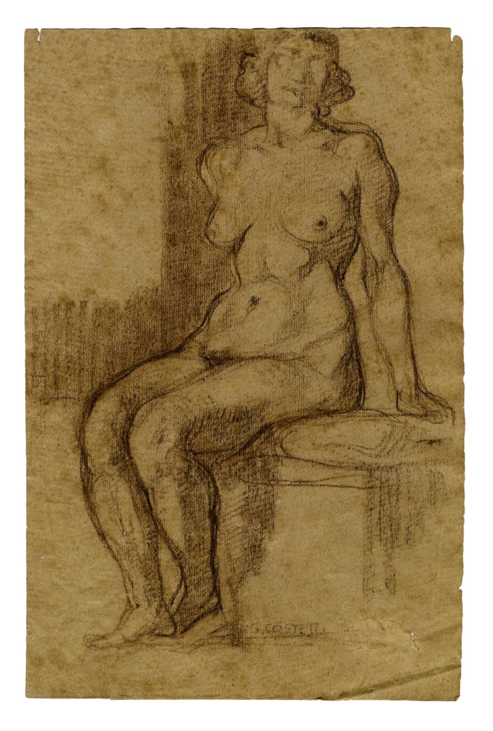 Giovanni Costetti comparable auction result: giovanni costetti nudo femminile