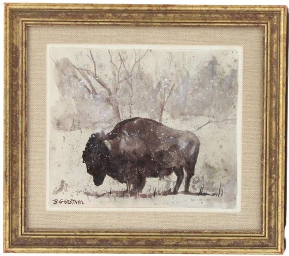 bernard gerstner 1925 2017 usa watercolor · Sarasota Estate Auction · 2023-11-04 Bernard Gerstner comparable auction result: bernard gerstner 1925 2017 usa watercolor