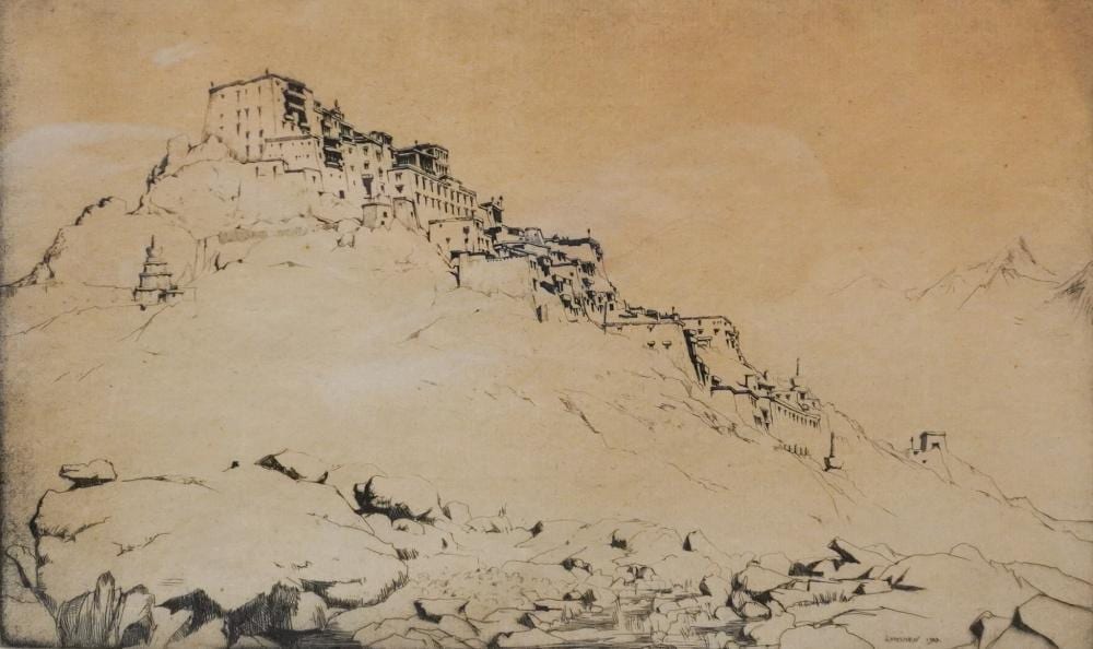 Ernest S. Lumsden comparable auction result: ernest s lumsden british 1883 1948 triksee monastery from the east etching signed and numbered along lower edge frame 16 1 2 x 21 1 4 in 41 9 x 54 cm