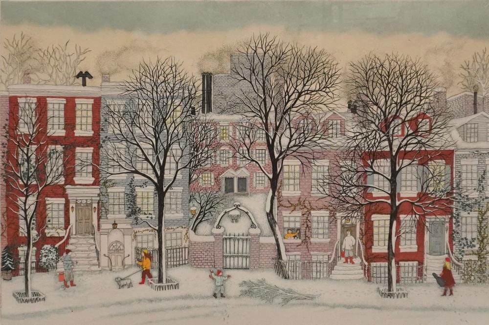 cuca romley american b 1933 greenwich village etching with hand coloring numbered lxxiv clxxv frame 23 1 4 x 31 in 59 1 x 78 7 cm · Weschler's · 2023-10-24 Cuca Romley comparable auction result: cuca romley american b 1933 greenwich village etching with hand coloring numbered lxxiv clxxv frame 23 1 4 x 31 in 59 1 x 78 7 cm