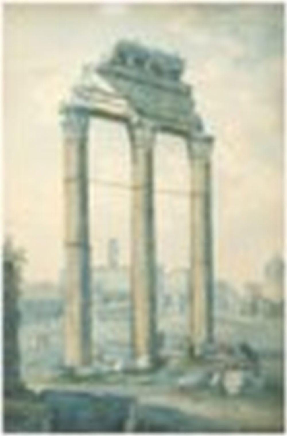 Franz Kaisermann comparable auction result: franz kaisermann yverdon 1765 1833 rome ruines du temple des dioscures su