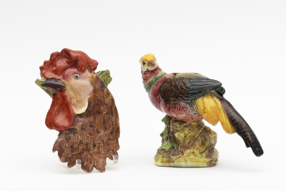 jerome massier 1850 1926 ensemble comprenant une bouqueti re coq et un vase perdrix en fa ence maill e vallauris · Bonhams · 2023-11-06 Jerome Massier comparable auction result: jerome massier 1850 1926 ensemble comprenant une bouqueti re coq et un vase perdrix en fa ence maill e vallauris