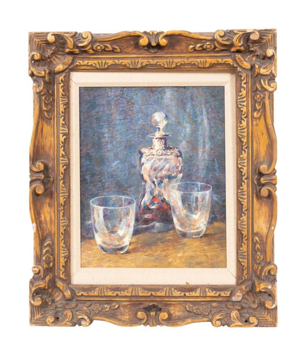 Dines Carlsen comparable auction result: dines carlsen crystal decanter glasses ob